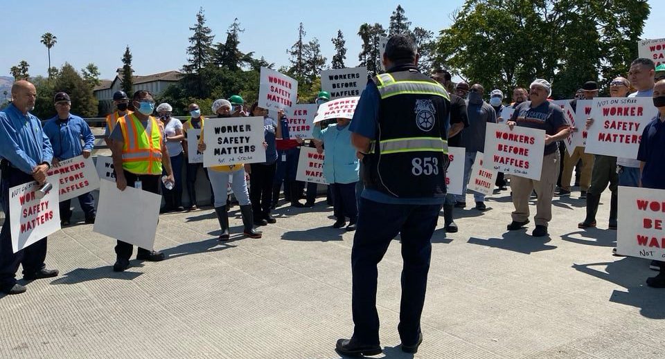 Lunchtime picket at Kelloggs