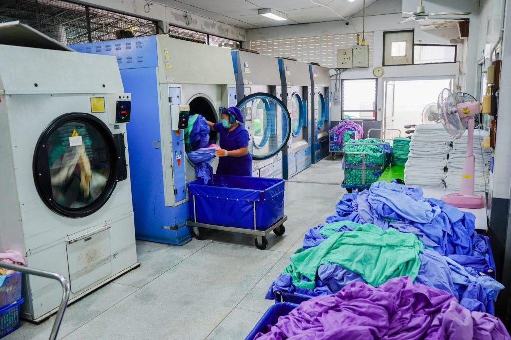 Laundry workers